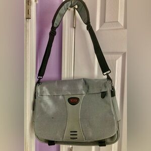 TUMI Gray Small Laptop/Tablet Messenger style bag Good condition